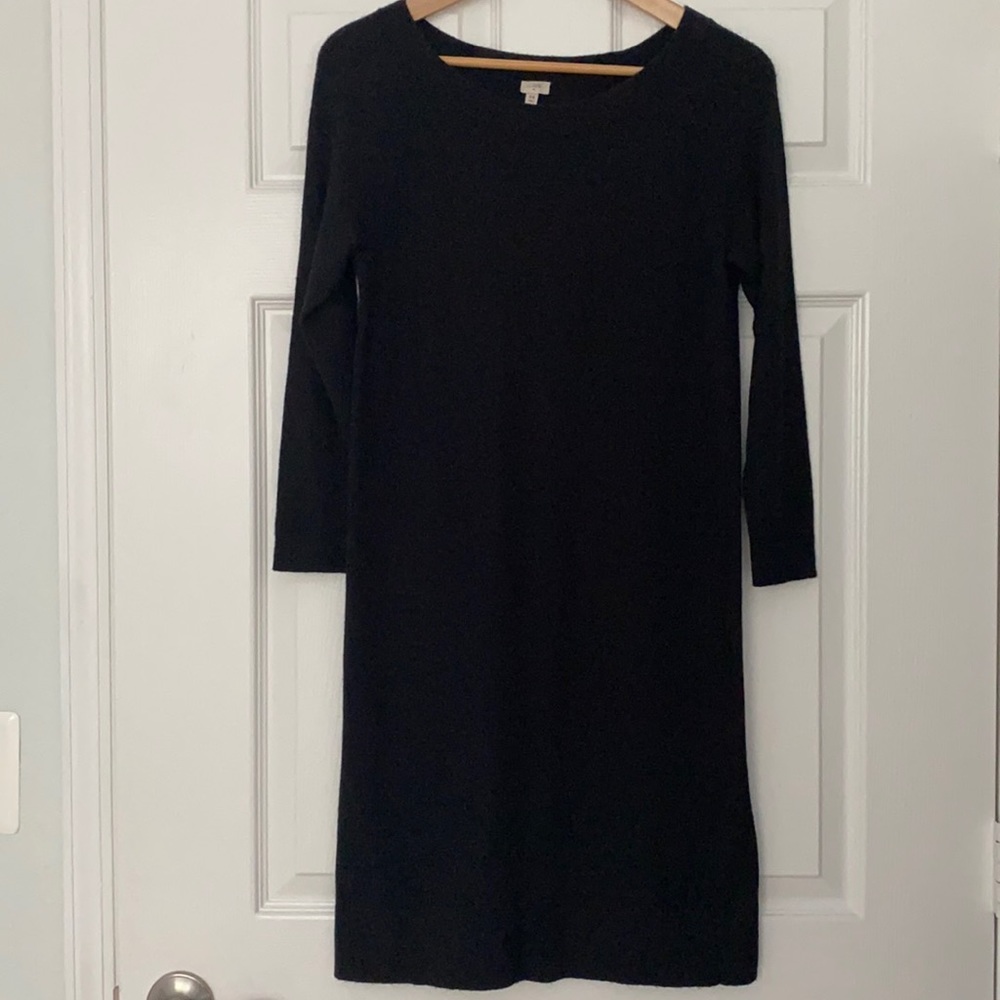 J. Crew Sweater Dress Black XS